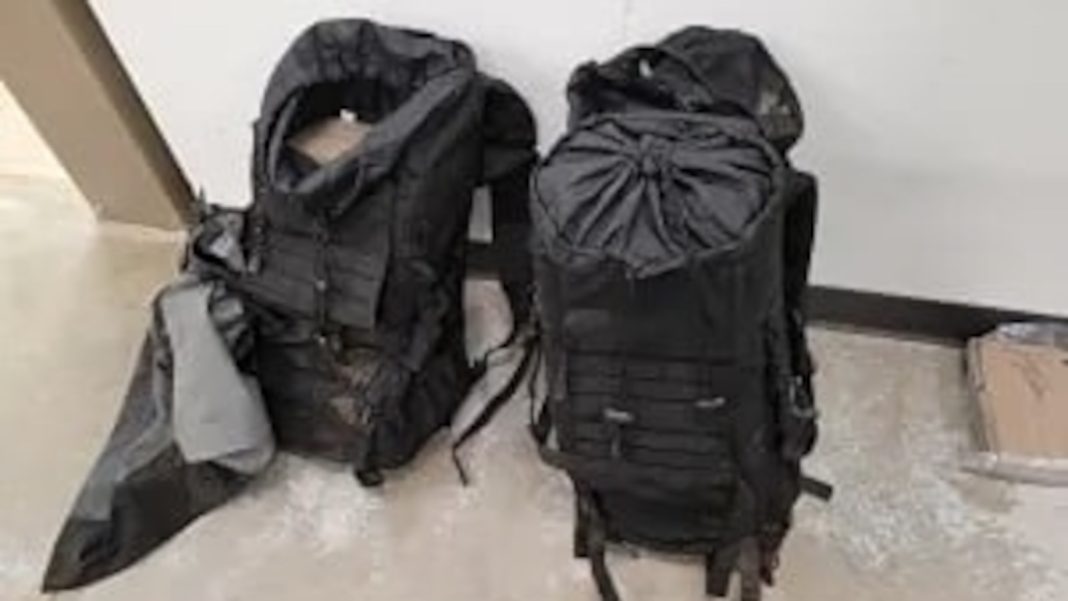 Backpacks containing $1.1 million of cocaine discovered in the wilderness near Canadian border