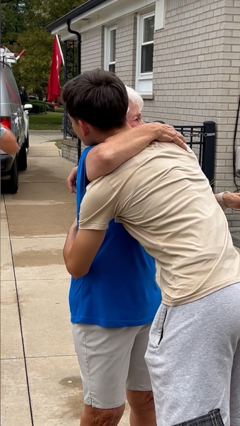 WATCH:  Watch this Marine surprise his grandmother at home