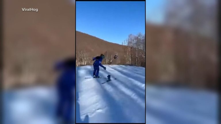WATCH:  Ski boot rides down the hill without the skier