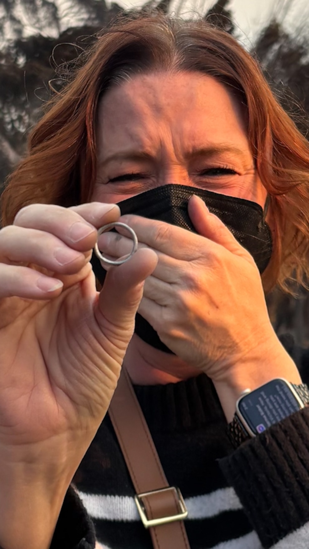WATCH: Woman whose wedding ring was found in rubble after California fire shares her story