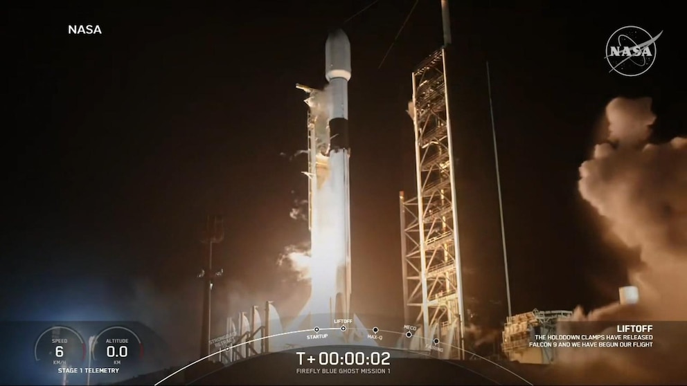 WATCH: SpaceX’s Falcon 9 lifts off for 45-day visit to moon