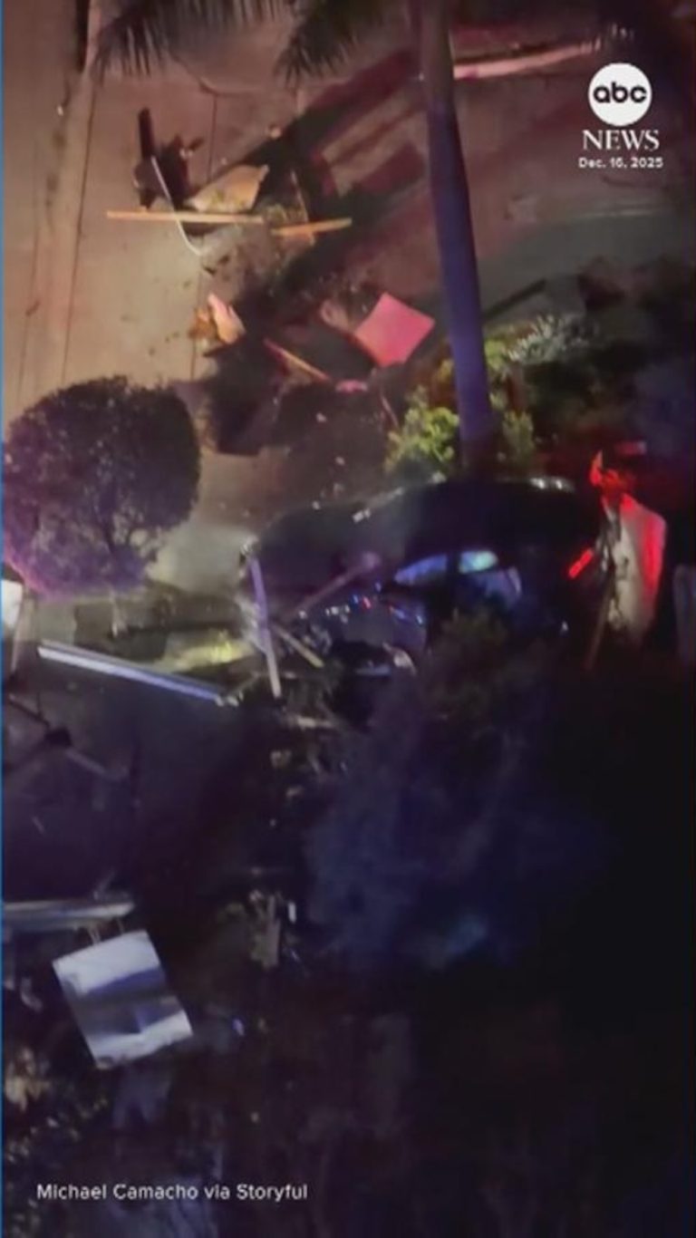 Video Stolen Ferrari crashed into utility pole, causing power outage