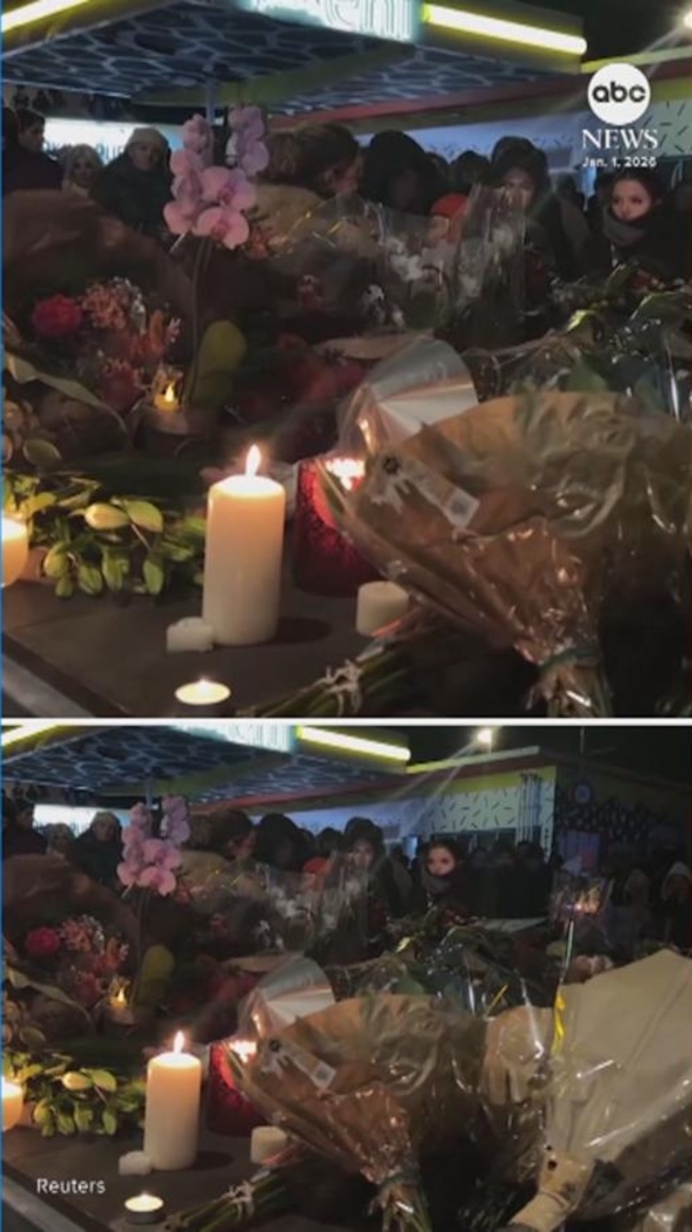 WATCH: Vigil held for victims of New Year's bar fire in Swiss Alps resort town