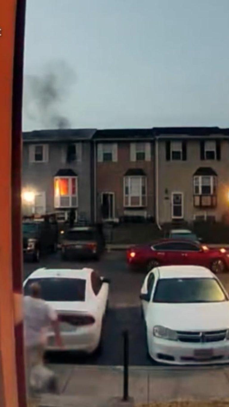 WATCH:  Neighbor catches child, saves Maryland family from burning home