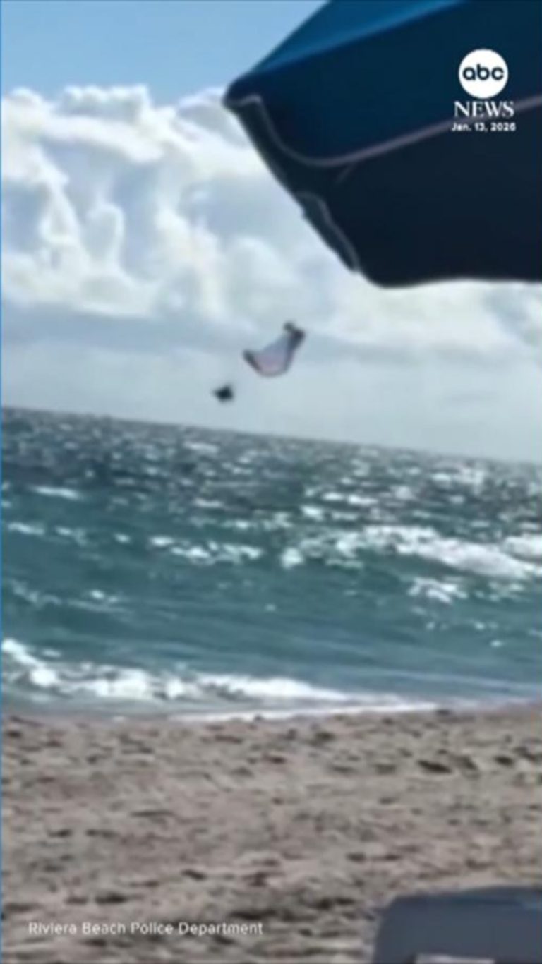 WATCH:  Paraglider survives nearly 500-foot fall into ocean