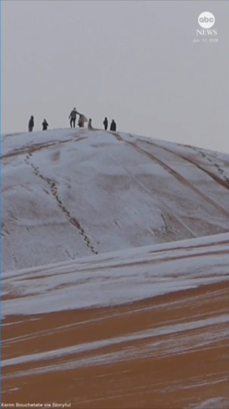 WATCH:  Sahara Desert gets rare dusting of snow