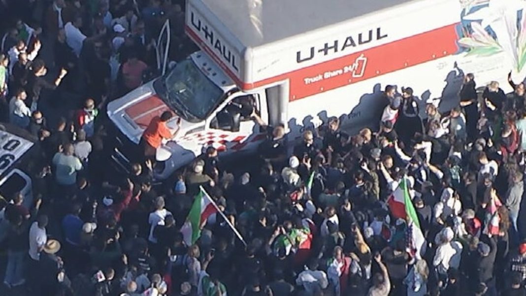 U-Haul drives into crowd at Los Angeles anti-Iranian regime protest