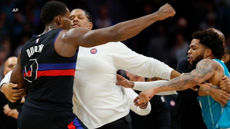WATCH:  NBA on-court brawl leads to 4 player suspensions