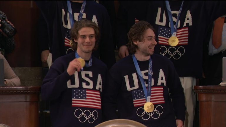 WATCH:  Men's Olympic hockey team gets shout out from Trump at SOTU address