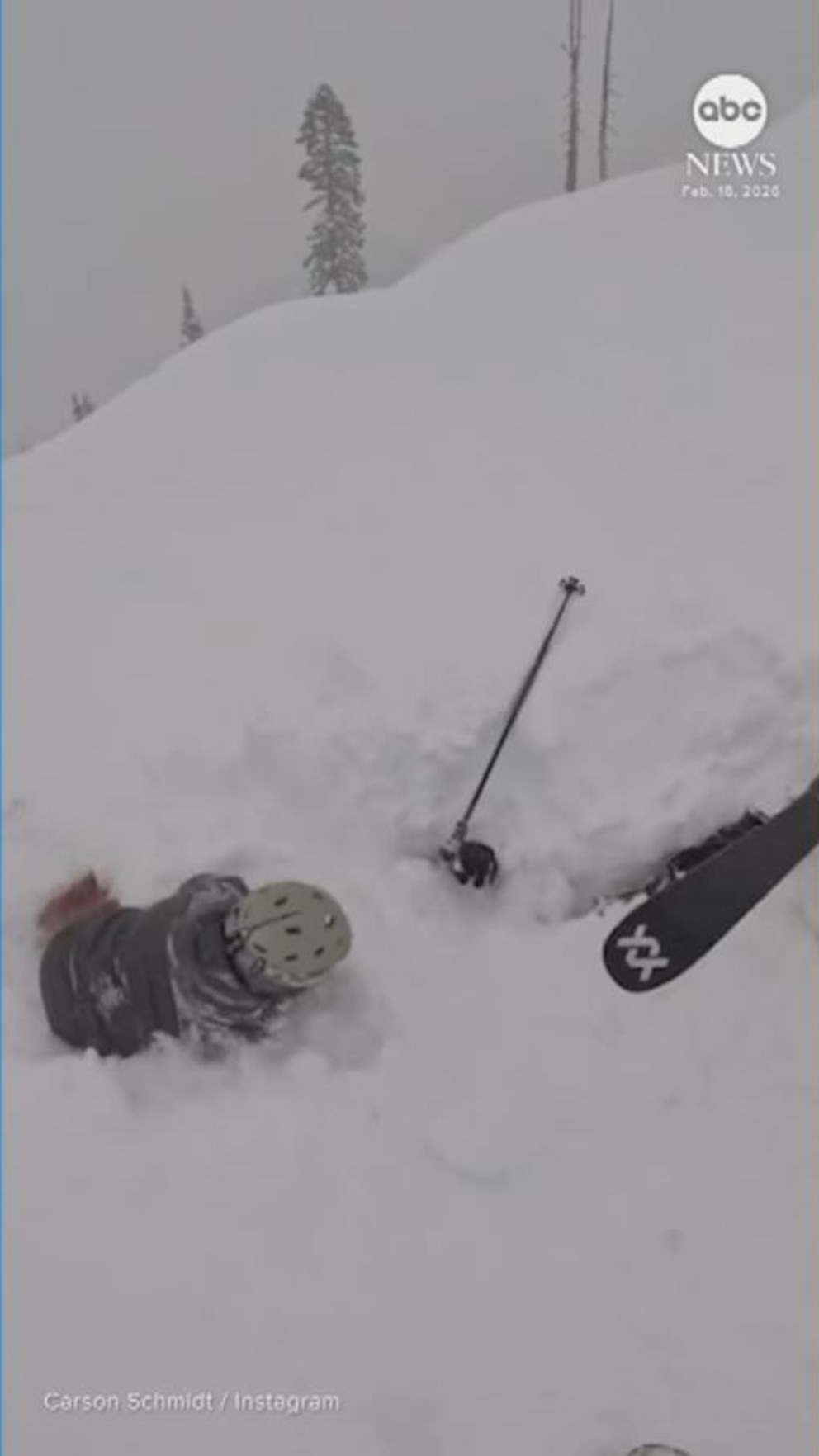 WATCH: Friends rescue man buried in snow while skiing at Palisades Tahoe