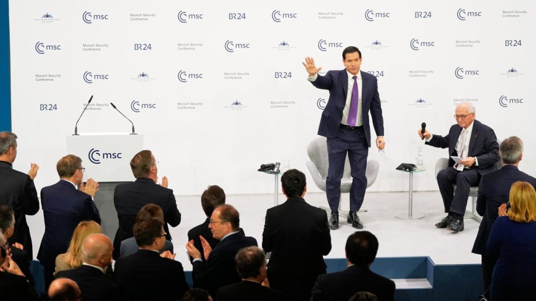 Rubio reassures trans-Atlantic ties with Europe at Munich Security Conference : NPR