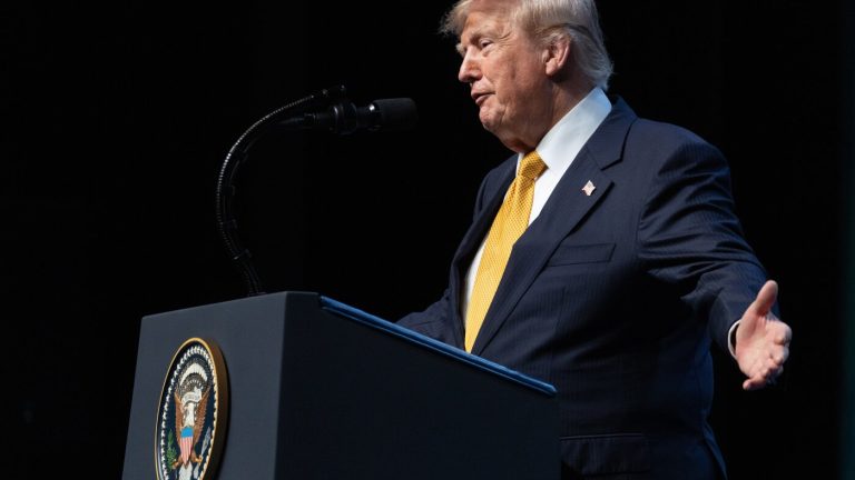 Trump leans on ‘communist’ messaging as economic angst drives Democrats : NPR